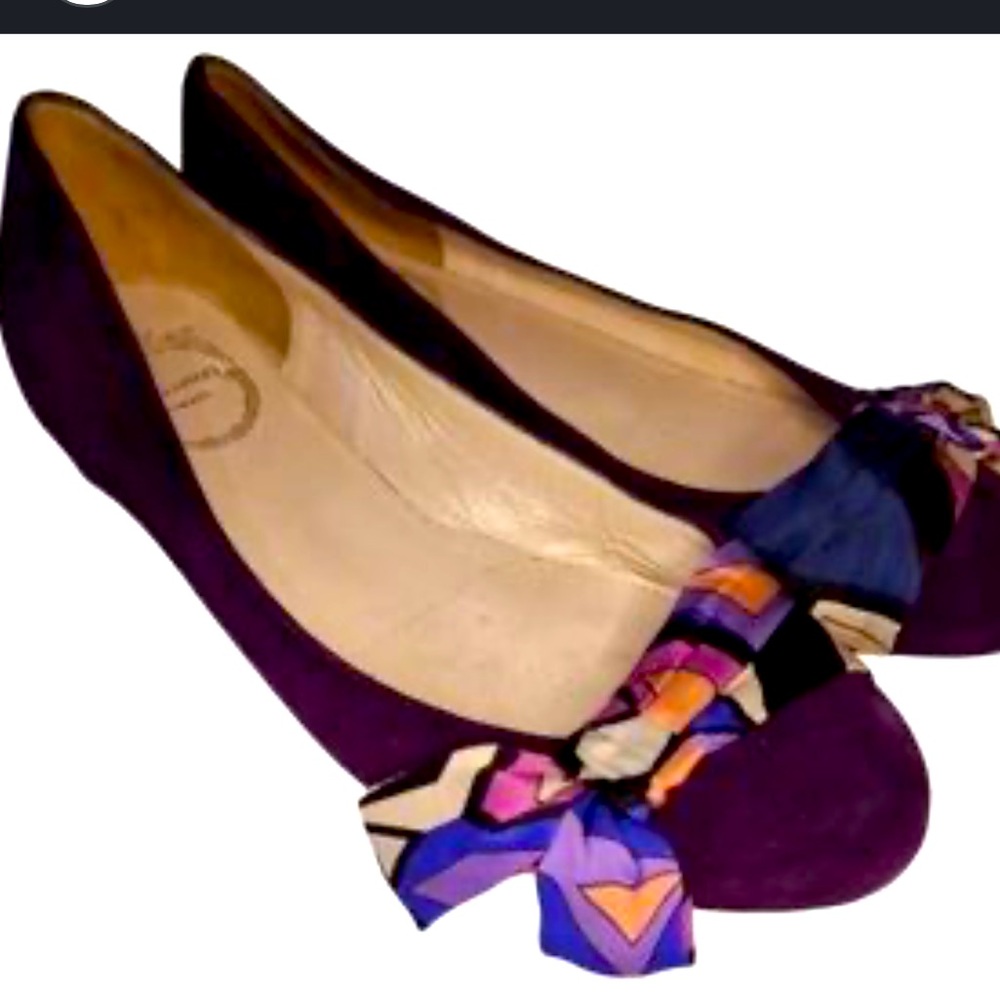 Emilio Pucci ballet flats with silk 37 1/2